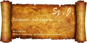 Szenes Julianna névjegykártya